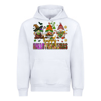 White happy hallothanksmas gnomes Urban Hoodie - AdoDesignShop