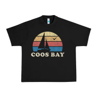 Black Coos Bay Or Vintage Sailboat 70S Throwback Sunset Urban Heavy Tee - minhPixels