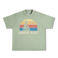 Oil Green Coos Bay Or Vintage Sailboat 70S Throwback Sunset Urban Heavy Tee - minhPixels