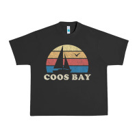 Coos Bay Or Vintage Sailboat 70s Throwback Sunset Urban Heavy Tee | Teevron