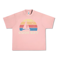 Salmon Coos Bay Or Vintage Sailboat 70S Throwback Sunset Urban Heavy Tee - minhPixels