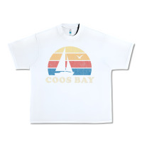 White Coos Bay Or Vintage Sailboat 70S Throwback Sunset Urban Heavy Tee - minhPixels