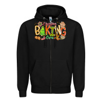 Black Christmas Baking Crew Zipper Hoodie - CowhideDigitalArt