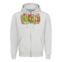 Dove Grey Christmas Baking Crew Zipper Hoodie - CowhideDigitalArt