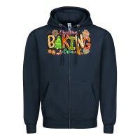 Navy Christmas Baking Crew Zipper Hoodie - CowhideDigitalArt