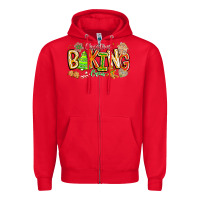 Red Christmas Baking Crew Zipper Hoodie - CowhideDigitalArt
