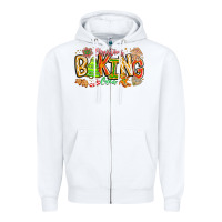 White Christmas Baking Crew Zipper Hoodie - CowhideDigitalArt