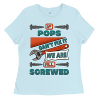 Baby Blue if pops can't fix it we are all screwed Ladies Tee - Jasminsmagicworld