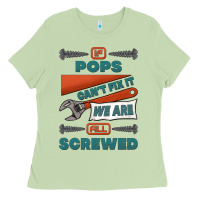 Matcha if pops can't fix it we are all screwed Ladies Tee - Jasminsmagicworld