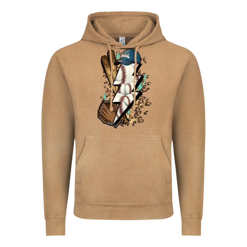 Lightning Bolt Baseball Vintage Hoodie by HowdyJamesFarm | Teevron