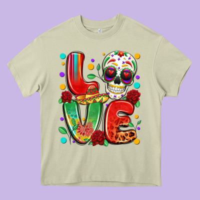 Cinco De Mayo Love Heavy Core Tee Designed By Lillyallendesigns