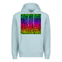 Blue Mist colorful leopard seamless pattern Premium Hoodie - BundleAndBundleShop