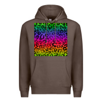 Coffee colorful leopard seamless pattern Premium Hoodie - BundleAndBundleShop