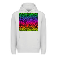 Dove Grey colorful leopard seamless pattern Premium Hoodie - BundleAndBundleShop