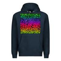 Navy colorful leopard seamless pattern Premium Hoodie - BundleAndBundleShop