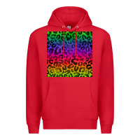 Red colorful leopard seamless pattern Premium Hoodie - BundleAndBundleShop