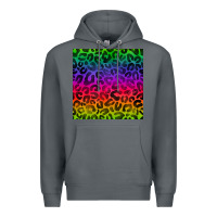 Rock colorful leopard seamless pattern Premium Hoodie - BundleAndBundleShop