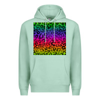 Seafoam colorful leopard seamless pattern Premium Hoodie - BundleAndBundleShop