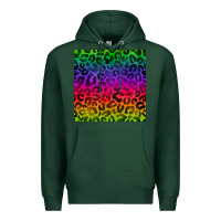 Sports Green colorful leopard seamless pattern Premium Hoodie - BundleAndBundleShop