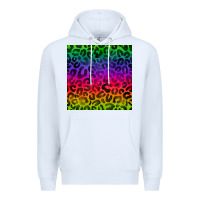 White colorful leopard seamless pattern Premium Hoodie - BundleAndBundleShop