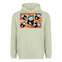 Matcha Baby panda flowers Heavyweight Hoodie - Artiststas