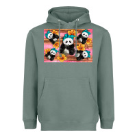 Sage Baby panda flowers Heavyweight Hoodie - Artiststas