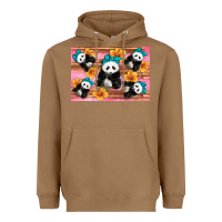 Toasted Coconut Baby panda flowers Heavyweight Hoodie - Artiststas