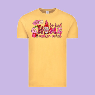 Be Kind Gnome Matter What Valentine's Day Vintage Tee Designed By Howdyjamesfarm