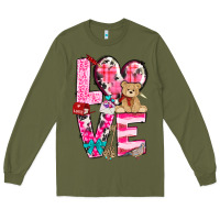 Army Green Love Valentine's Day Long Sleeve Tee - HowdyJamesFarm