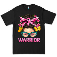 Black cancer warrior messy bun Premium Tee - BarkalooDesign