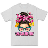 Dove Grey cancer warrior messy bun Premium Tee - BarkalooDesign