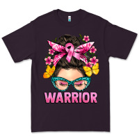 Plum cancer warrior messy bun Premium Tee - BarkalooDesign