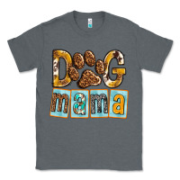 Charcoal Heather Dog Mama with Paw Classic Tee - texasbilliewilder