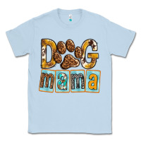 Dusty Blue Dog Mama with Paw Classic Tee - texasbilliewilder