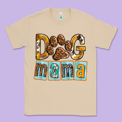 Dog Mama With Paw Classic Tee Designed By Texasbilliewilder