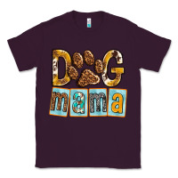 Plum Dog Mama with Paw Classic Tee - texasbilliewilder