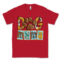 Red Dog Mama with Paw Classic Tee - texasbilliewilder