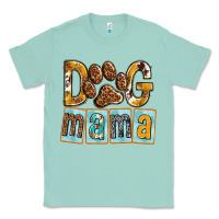 Seafoam Dog Mama with Paw Classic Tee - texasbilliewilder