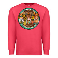 Cardinal fall gnomes round earrings 4 Premium Sweatshirt - Artiststas