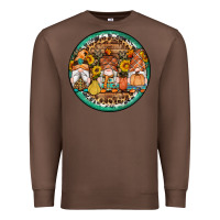 Chestnut fall gnomes round earrings 4 Premium Sweatshirt - Artiststas