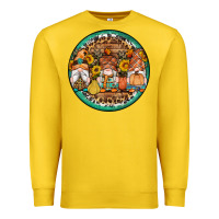 Fall Gnomes Round Earrings 4 Premium Sweatshirt | Teevron