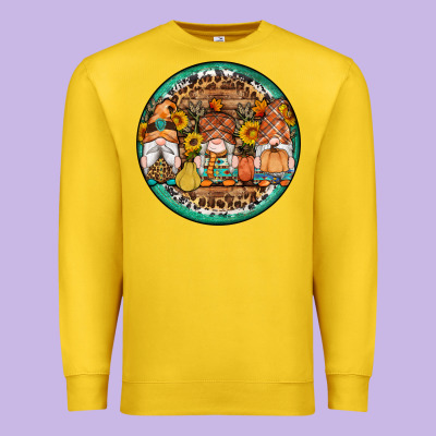 Fall Gnomes Round Earrings 4 Premium Sweatshirt Designed By Artiststas