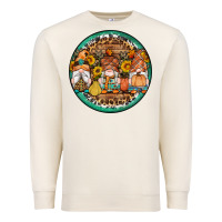Sandshell fall gnomes round earrings 4 Premium Sweatshirt - Artiststas