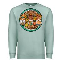 Seafoam fall gnomes round earrings 4 Premium Sweatshirt - Artiststas