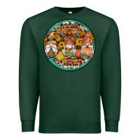 Sports Green fall gnomes round earrings 4 Premium Sweatshirt - Artiststas