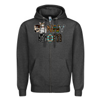 Charcoal Heather bunny mom Zipper Hoodie - CowhideDigitalArt