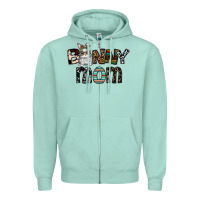 Seafoam bunny mom Zipper Hoodie - CowhideDigitalArt