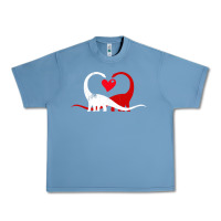 Pebble Blue funny hearts love dinosaur valentine s day gift boys girls Urban Heavy Tee - minhPixels
