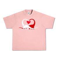 Salmon funny hearts love dinosaur valentine s day gift boys girls Urban Heavy Tee - minhPixels
