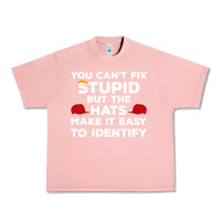 Salmon You Can'T Fix Stupid But The Hats Make It Easy To Identify Urban Heavy Tee - minhPixels